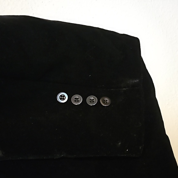 Lars Amadeus sz.L black velvet blazer suit coat NWT - Picture 5 of 9